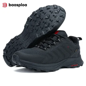 Baasploa Men's Climbing Lace-Up, Wear-Resistant Non-slip Walking Shoes